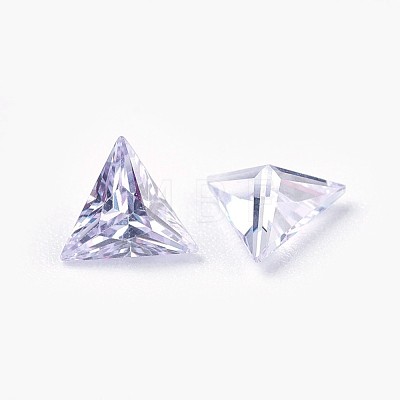 Cubic Zirconia Pointed Back Cabochons ZIRC-WH0001-A06-1