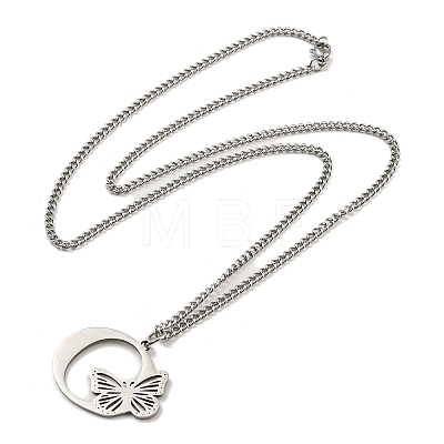 201 Stainless Steel Necklaces NJEW-Q336-01O-P-1