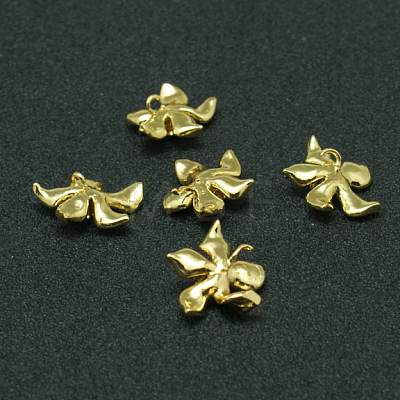 Long-Lasting Plated Brass Pendants KK-P060-07G-RS-1