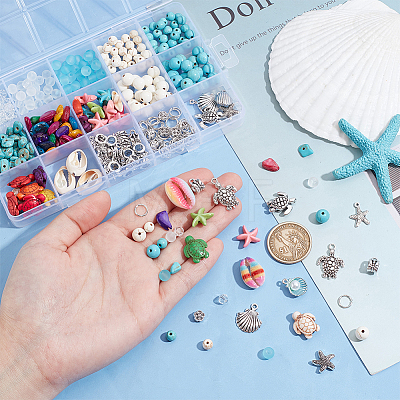   DIY Ocean Theme Jewelry Making Finding Kit DIY-PH0022-48-1