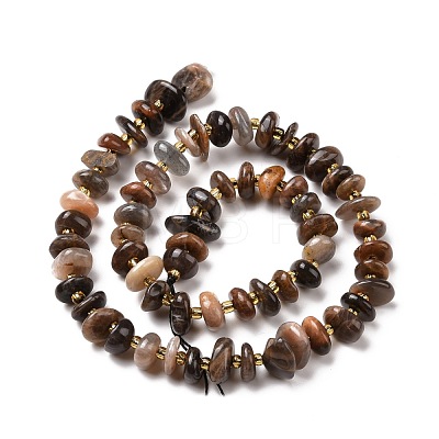 Natural Black Sunstone Beads Strands G-D480-A03-1