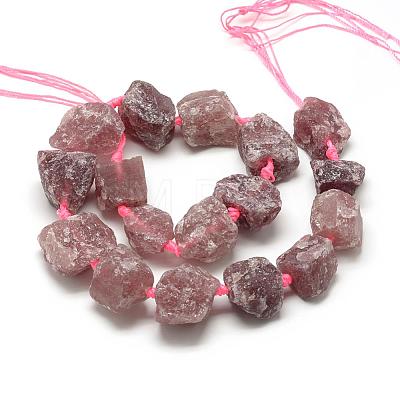 Natural Strawberry Quartz Beads Strands G-R421-05-1
