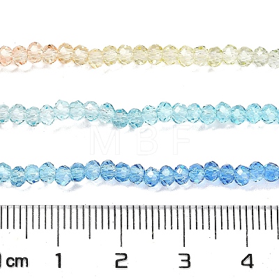 Transparent Painted Glass Beads Strands X1-DGLA-A034-T2mm-A13-1