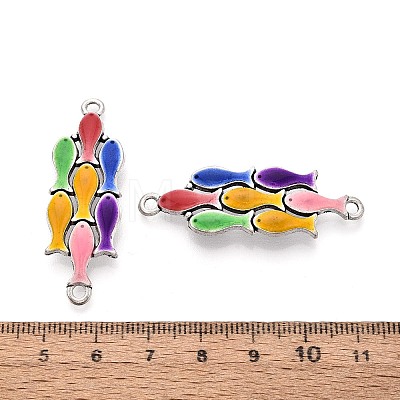 Alloy Enamel Connector Charms TIBE-N016-09AS-04-1