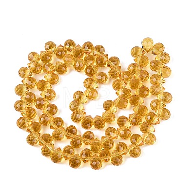 Transparent Glass Beads Strands GLAA-Q116-01A-B07-1