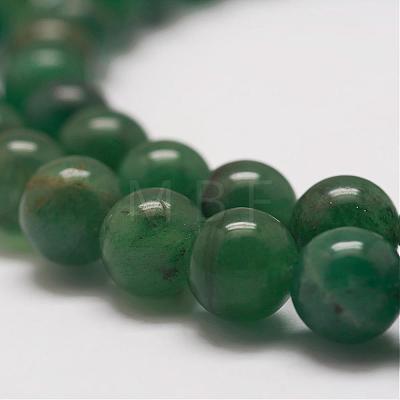 Grade AB Natural Green Aventurine Bead Strands G-G666-01A-1