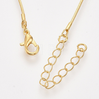 Brass Square Snake Chain Necklace Making MAK-T006-10A-G-1