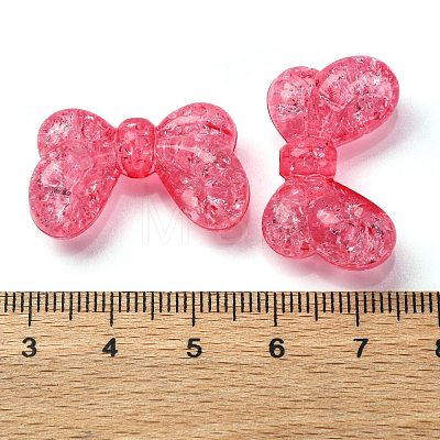 Plating Transparent Crackle Acrylic Beads MACR-D024-17-01-1