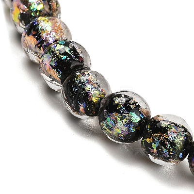 Handmade Dichroic Foil Glass Beads Strands DICH-U001-02K-1