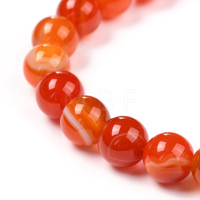 Natural Banded Agate/Striped Agate Beads Strands G-G582-A-1