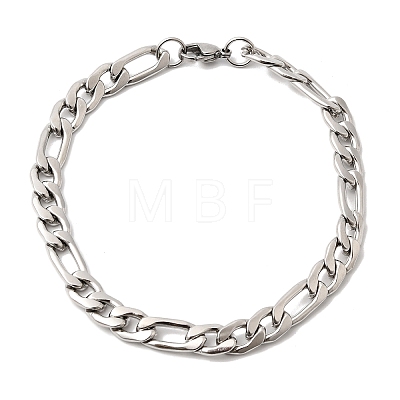 201 Stainless Steel Curb Chain Bracelets for Men STAS-T077-22A-01P-1