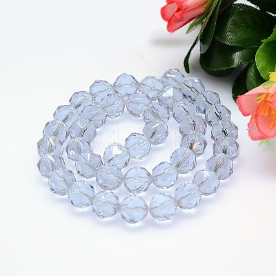 Faceted Round Imitation Austrian Crystal Bead Strands G-M191-10mm-04A-1