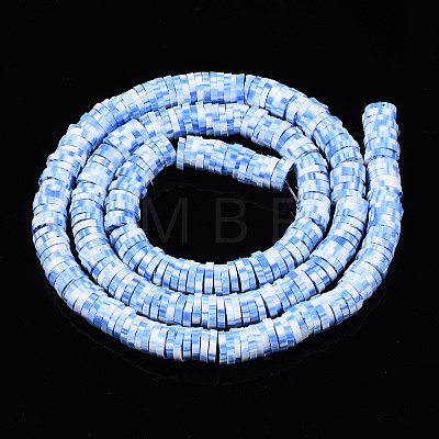 Handmade Polymer Clay Beads Strands CLAY-R089-6mm-168-1