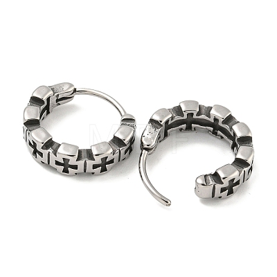 316 Surgical Stainless Steel Hoop Earrings EJEW-D096-09G-AS-1