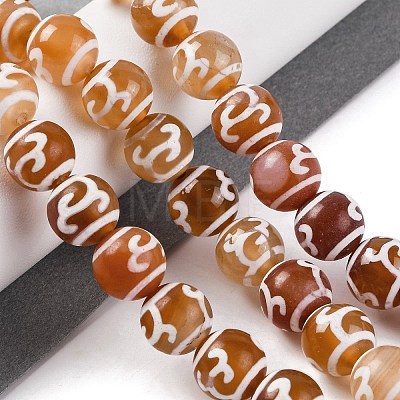 Tibetan Style dZi Beads G-U006-06C-01-1