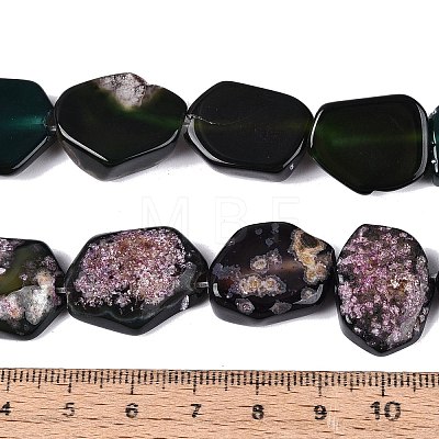 Dyed Natural Agate Beads Strands G-Q606-23E-03-1