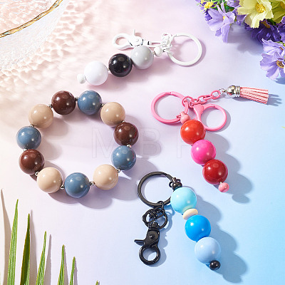 15Pcs 3 Colors Opaque Acrylic Beads SACR-TADJ0001-05B-1