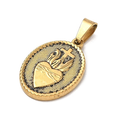 Religion 304 Stainless Steel Pendants STAS-H264-13B-AG-1