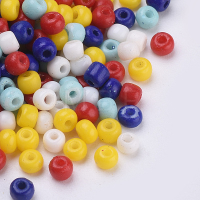 Baking Paint Glass Seed Beads SEED-Q025-3mm-L-1