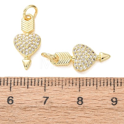 Valentine's Day Brass Micro Pave Clear Cubic Zirconia Pendants CU-E003-17G-E-1