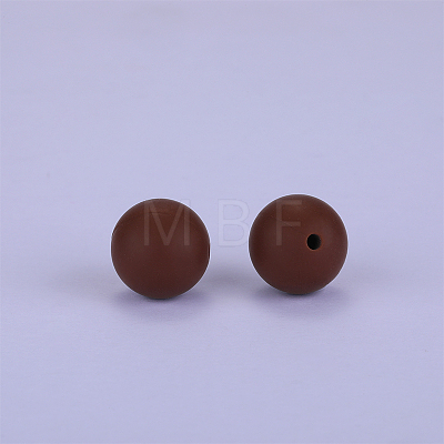 Round Silicone Focal Beads SI-JX0046A-128-1