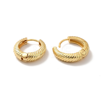 Long-Lasting Plated Brass Hoop Earrings X-EJEW-K093-13G-1