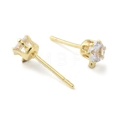 Brass Stud Earring Findings KK-C039-02G-1