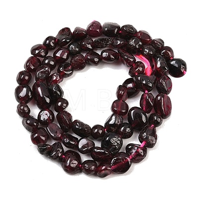 Natural Garnet Nuggets Beads Strands G-J335-32-1