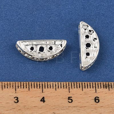 Brass Crystal Rhinestone Spacer Bars RB-T019-02B-02S-1