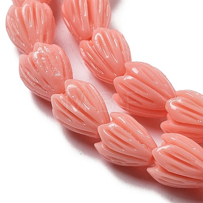 Synthetic Coral Beads Strands G-Q1007-01C-02-1