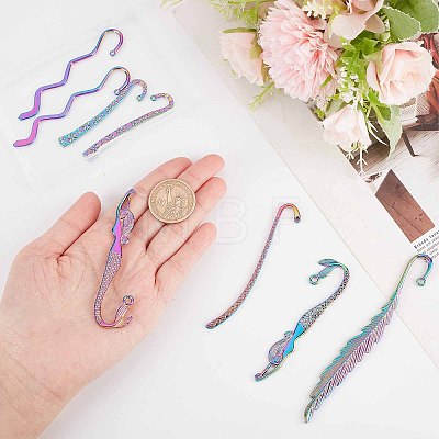 10Pcs 5 Style Alloy Bookmark Findings FIND-SC0003-50-1