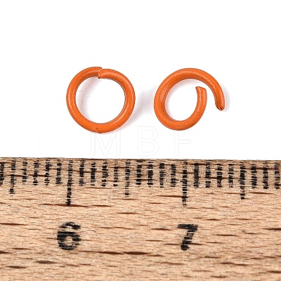Spray Painted Iron Open Jump Rings IFIN-T017-04C-13-1
