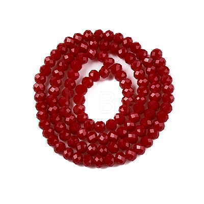 Opaque Solid Color Imitation Jade Glass Beads Strands EGLA-A044-P3mm-D02-1