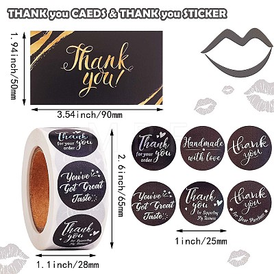 600 Pieces Thank You Stickers and Cards Set JX121A-1