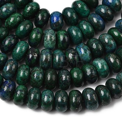 Natural Chrysocolla and Lapis Lazuli Beads Strands G-A280-A33-02-1