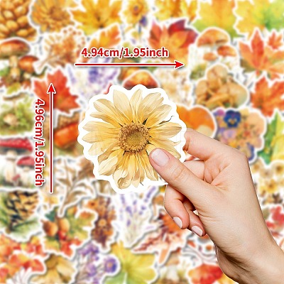 50Pcs Cartoon Leaf Paper Sticker STIC-C012-12-1