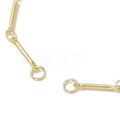 Brass Bar Link Chain Bracelet Making AJEW-JB01219-01-1