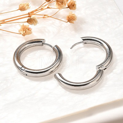 304 Stainless Steel Hoop Earrings for Women EJEW-M068-15I-P-1