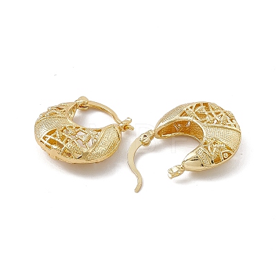 Rack Plating Brass Hoop Earrings for Women EJEW-M213-40G-1