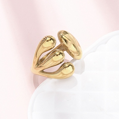 304 Stainless Steel Cuff Rings RJEW-P177-01E-G-1