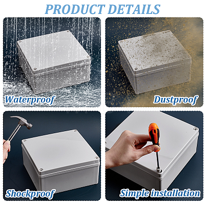 Outdoor Waterproof ABS Plastic Cable Boxes CON-WH0089-232A-1