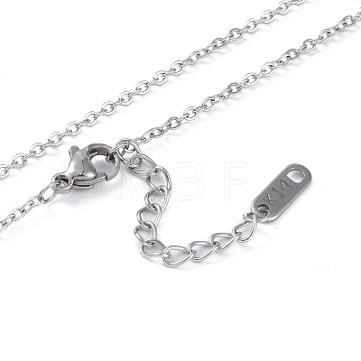 Ion Plating(IP) 304 Stainless Steel Cable Chain Necklaces NJEW-G081-10P-1