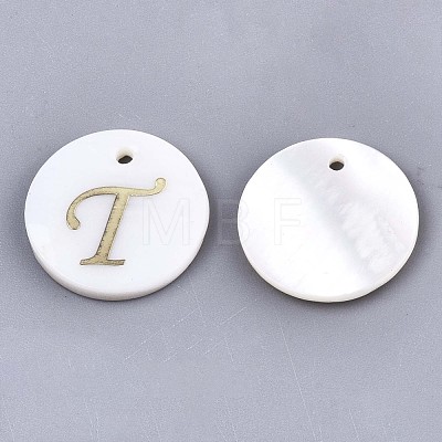 Natural Freshwater Shell Pendants SHEL-N027-04T-1