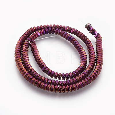 Electroplated Non-magnetic Synthetic Hematite Bead Strand G-E498-13-1