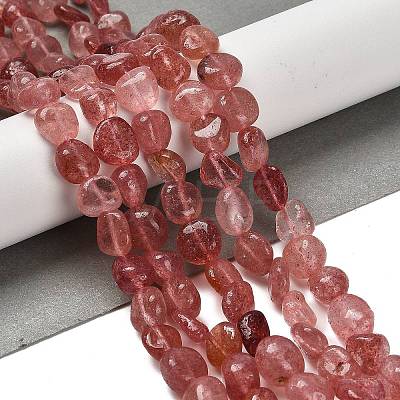 Natural Strawberry Quartz Beads Strands G-P497-01E-06-1