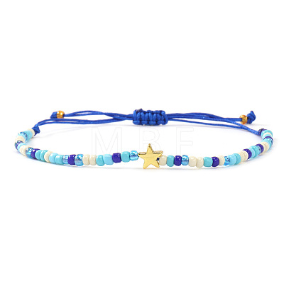 Glass Seed Beads Adjustable Bracelets KO8624-11-1