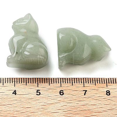 Natural Green Aventurine Carved Figurines DJEW-L023-B15-1