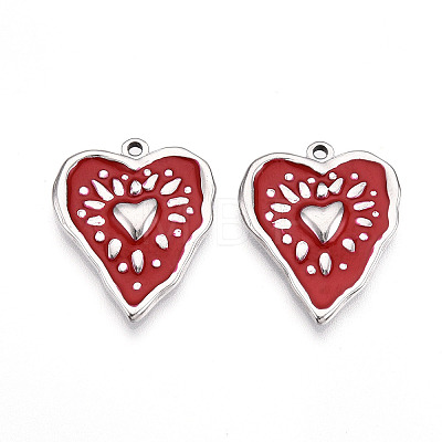 304 Stainless Steel Pendants STAS-N108-21B-P-1