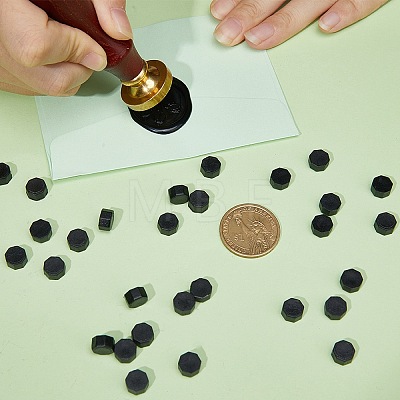 200Pcs Octagon Sealing Wax Particles with 1Pc Stainless Steel Spoon and 3Pcs Flat Round Candles and 1Pc Iron Beading Tweezers DIY-CP0009-31-1