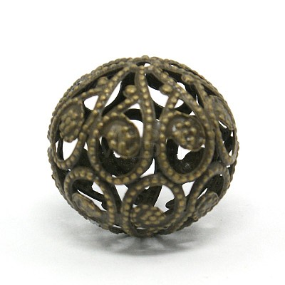 Mixed Iron Filigree Hollow Round Beads IFIN-X0008-AB-NF-1
